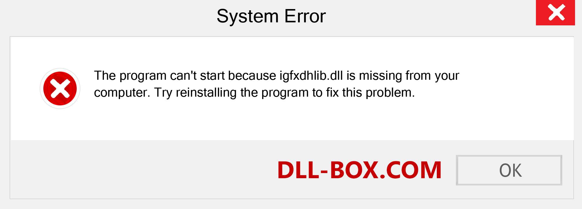  igfxdhlib.dll file is missing?. Download for Windows 7, 8, 10 - Fix  igfxdhlib dll Missing Error on Windows, photos, images